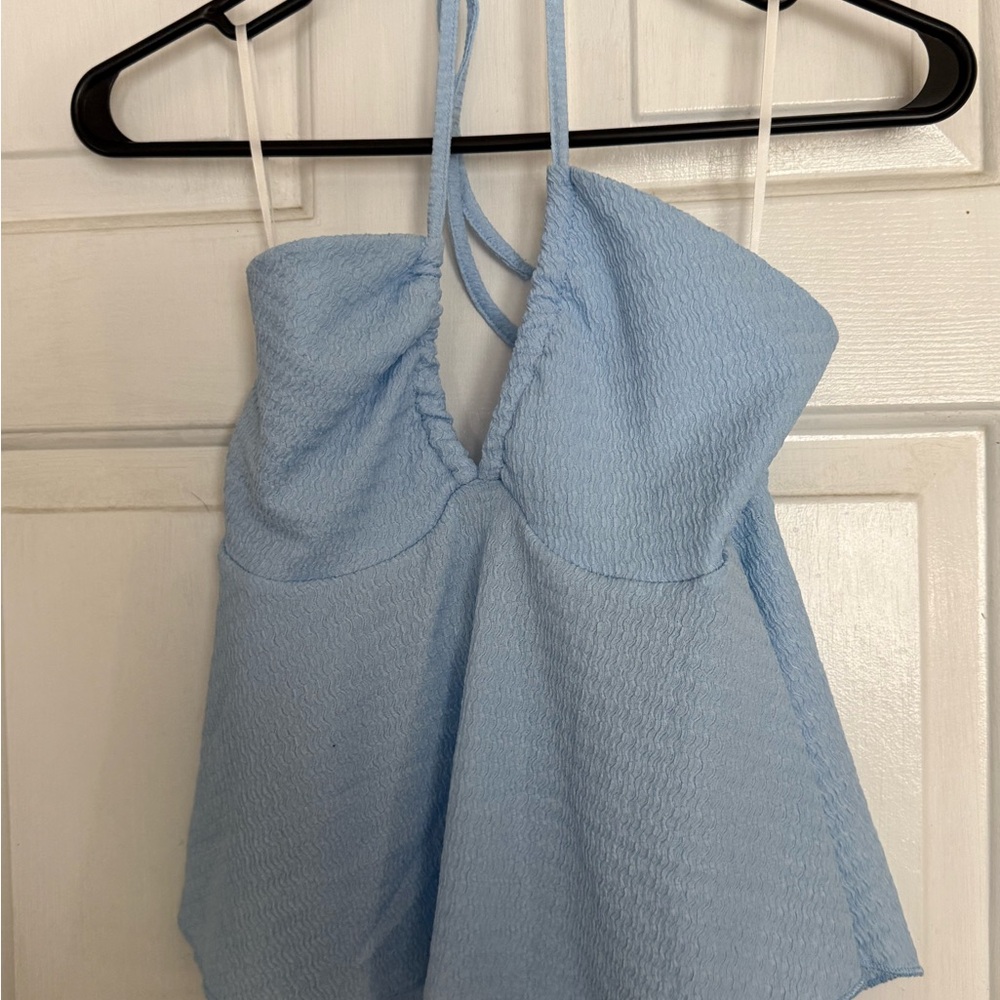 SHEIN Sky Blue Textured Camisole
